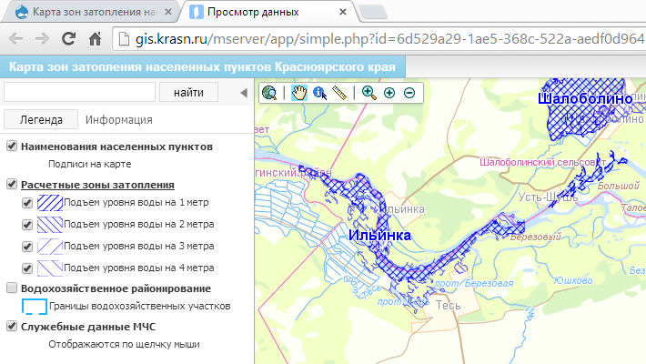 Карты зон затопления FEMA